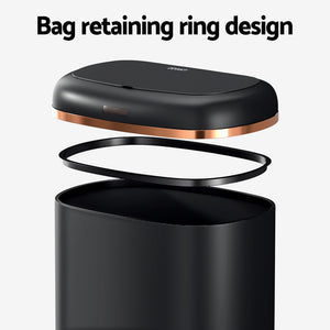 Devanti Sensor Bin | 38L | Motion Activated | Black