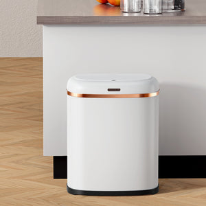 Devanti Sensor Bin | 38L | Motion Activated | White