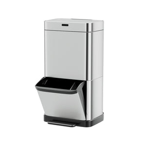 Devanti Motion Sensor Bin | 70L | Pedal Bin | Automatic | Silver