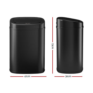 Devanti 82L Motion Sensor Bin | Rubbish Automatic | Black