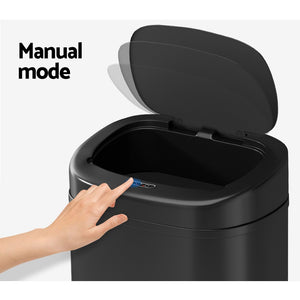 Devanti 82L Motion Sensor Bin | Rubbish Automatic | Black