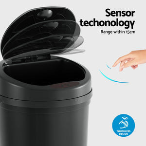 Sensor Bin | Motion Activated | 9L | Automatic Trash Can | Black