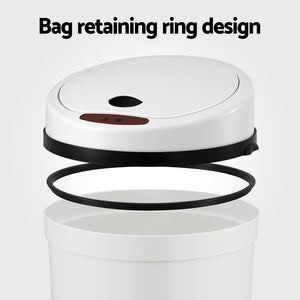 Automatic Sensor Rubbish Bin | 9L | Motion Lid | White