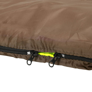 Double Sleeping Bag | Thermal for Camping & Hiking | Brown | -5°C