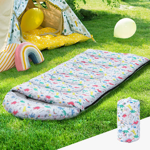 Kids Sleeping Bag | Single | 180cm | Thermal Camping & Hiking | White