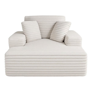 Sleeper Lounge Chair | Recliner Sofa Bed | Faux Fur Fabric | Cloud Style