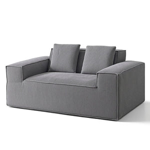 2 Seater Sofa Loveseat | Corduroy | No Assembly | Compact Apartment Couch