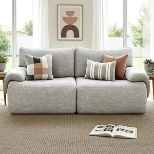 2 Seater Modular Sofa | Sectional Couch Bed | No Assembly | Grey