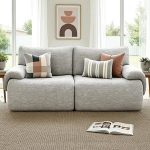 2 Seater Modular Sofa | Sectional Couch Bed | No Assembly | Grey