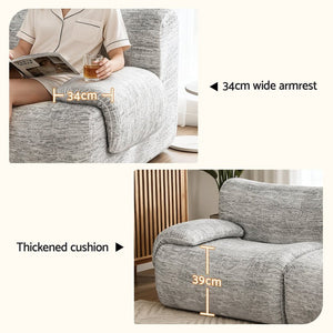 2 Seater Modular Sofa | Sectional Couch Bed | No Assembly | Grey