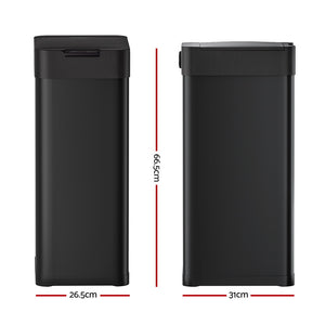 Devanti Sensor Bin | 50L | Motion Activated | Automatic Rubbish Bin | Black