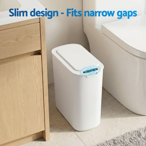 Motion Sensor Rubbish Bins | 2 Pack | 11L Touchless Kitchen Bins | White