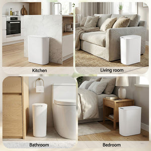 Motion Sensor Rubbish Bin | 21L Touchless Slim Kitchen Bin | White