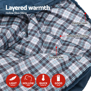 Sleeping Bags Set of 2 | Single Thermal | Camping & Hiking | 0°C Rating