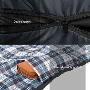 Sleeping Bags Set of 2 | Single Thermal | Camping & Hiking | 0°C Rating