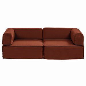 Convertible Floor Sofa Bed | Folding Lounger | Orange