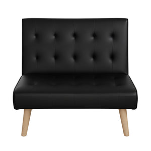 Sofa Bed | 1 Seater | Fabric Lounge Chair | Black