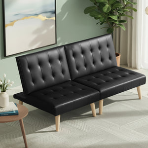 Sofa Bed | 2 Seater | Fabric Couch | Black