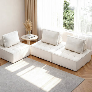 Floor Sofa Lounge Chairs Set 3pc | Includes Pillow