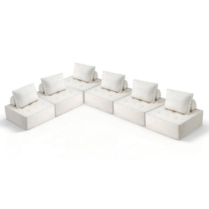 Floor Sofa Seating | 6 Seater | Lounge Chair Set | With Pillow