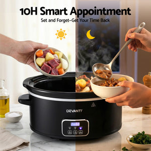 5.6L Slow Cooker | 3 Heat Settings | Keep Warm Function