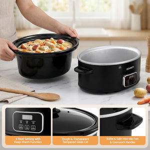 5.6L Slow Cooker | 3 Heat Settings | Keep Warm Function