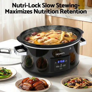 8L Slow Cooker | 3 Heat Settings | Keep Warm Function