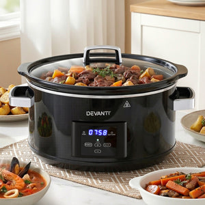 8L Slow Cooker | 3 Heat Settings | Keep Warm Function
