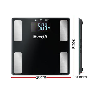 Everfit Body Fat Bathroom Scale | Weighing | Wireless Bluetooth | Gym | 180KG