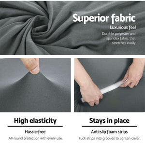 Sofa Cover | Couch Covers | 3 Seater | Stretch | Grey