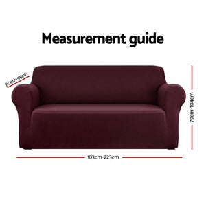 Sofa Cover | Couch Covers | 3 Seater | Stretch | Burgundy