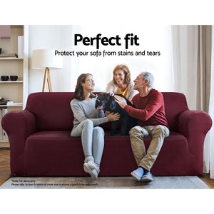 Sofa Cover | Couch Covers | 3 Seater | Stretch | Burgundy