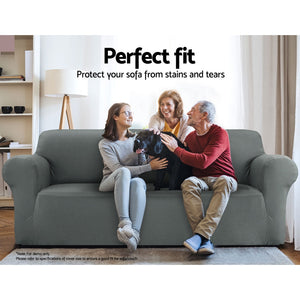 Sofa Cover | Couch Covers | 4 Seater | Stretch | Grey