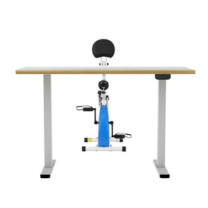 Under Desk Exercise Bike + Desk | 140cm Standing Desk | Magnetic | Oak