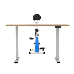 Under Desk Exercise Bike + Desk | 140cm Standing Desk | Magnetic | Oak