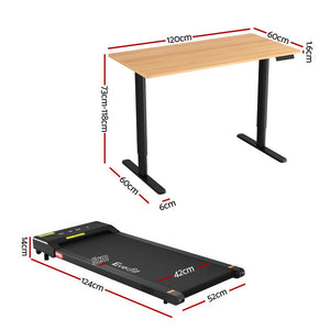 Under Desk Treadmill + Standing Desk | 120cm Desk | Walking Pad | 400mm