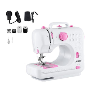 Mini Sewing Machine Kit | 12 Stitches | Portable | LED Lights | Beginner
