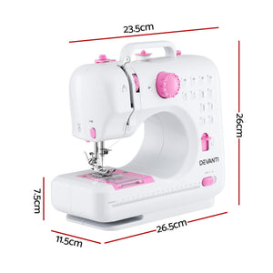 Mini Sewing Machine Kit | 12 Stitches | Portable | LED Lights | Beginner