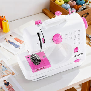 Mini Sewing Machine Kit | 12 Stitches | Portable | LED Lights | Beginner