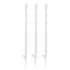 Electric Fence Posts | 20pc Poly White Posts | Farm & Garden Use