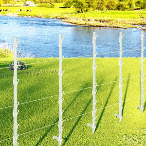 Electric Fence Posts | 20pc Poly White Posts | Farm & Garden Use
