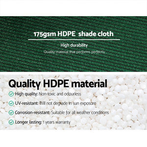 Instahut 70% Shade Cloth | 1.83x20m | Shadecloth Sail | Heavy Duty | Green