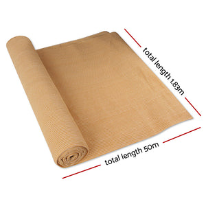 50% Shade Cloth | 1.83x50m | Shadecloth | Sail | Heavy Duty | Beige