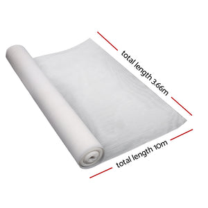 Instahut 50% Shade Cloth | 3.66x10m | Shadecloth Wide | Heavy Duty | White