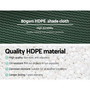 Instahut 30% Shade Cloth | 3.66x20m | Shadecloth Wide | Heavy Duty | Green