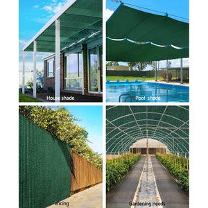Instahut 50% Shade Cloth | 3.66x30m | Shadecloth Sail | Heavy Duty | Green