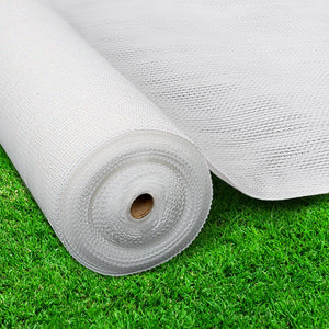 Instahut 50% Shade Cloth | 3.66x30m | Shadecloth Wide | Heavy Duty | White