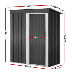 Garden Shed | 1.62x0.86M | Sheds Outdoor Storage | Tool Workshop | House Shelter | Sliding Door