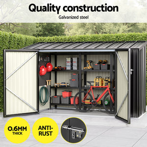 Garden Shed | 2.22x0.91m | Bike & Tool Storage | Double Door