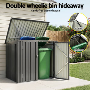 Wheelie Bin Storage Shed | Lockable Steel Garden Enclosure